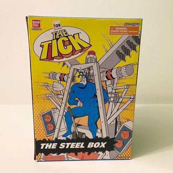 Vintage 1995  The Tick The Steel Box Fox BanDai Open Box - Picture 2 of 16